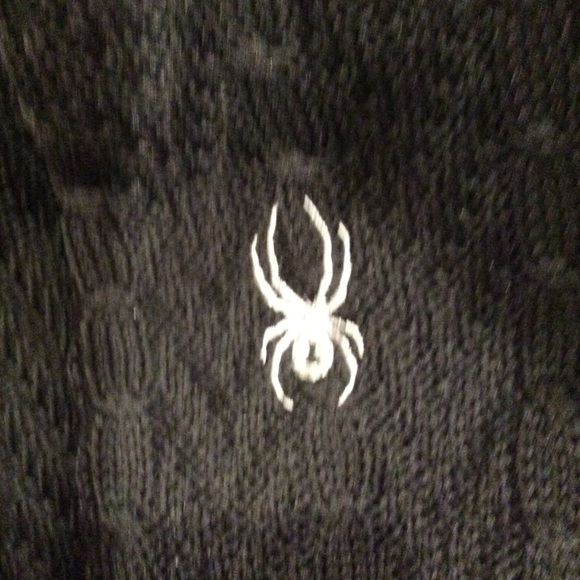 Spyder Major Cable Stryke Black Fleece Lined Knit Full Zip Jacket - Picture 4 of 10